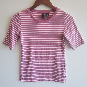Cynthia Rowley Women's Size S Pima Cotton Pink Striped Shirt